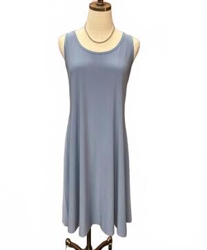 NEW PICADILLY women's sleeveless flare dress in dusty blue